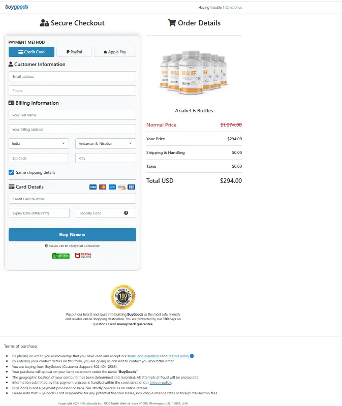 Arialief Supplement